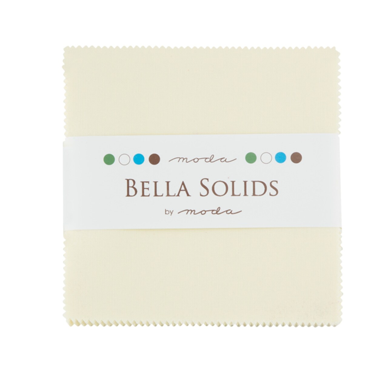 Bella Solids 5" Square Pack (Charm Pack) in Snow by Moda for Moda (9900PP 11)